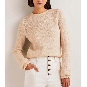 Boden fluffy pointelle sweater